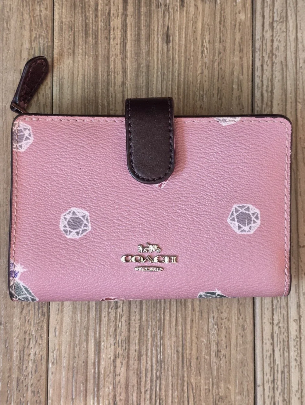 Coach X Disney Limited Edition Snow White Gems Medium Corner Zip Wallet